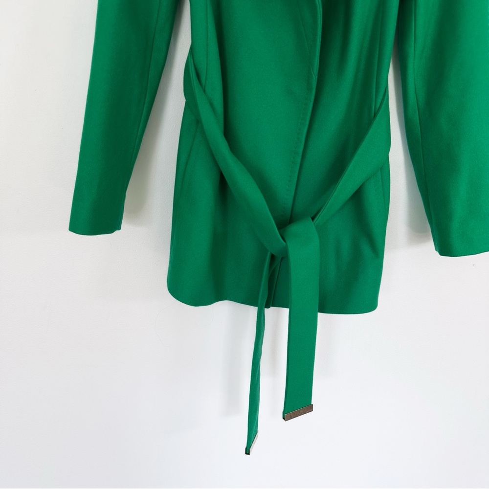 Ted Baker Womens 0 Sz XS Green Wool Cashmere Blend Wrap Coat - Picture 4 of 7